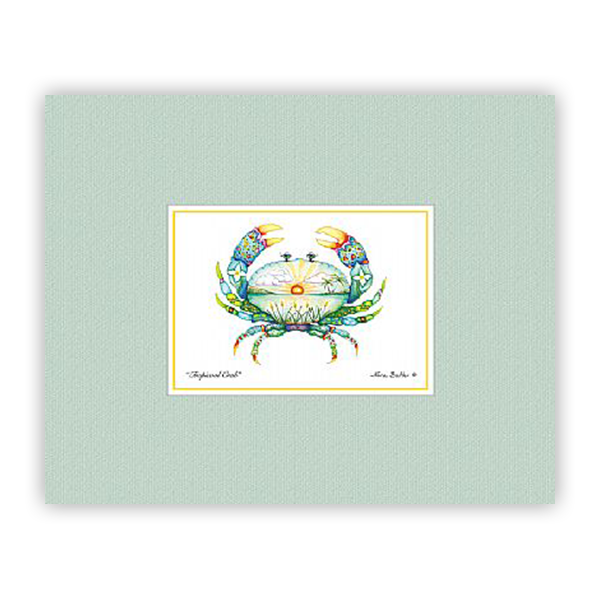 Tropical Crab Mini-Prints by Nora Butler