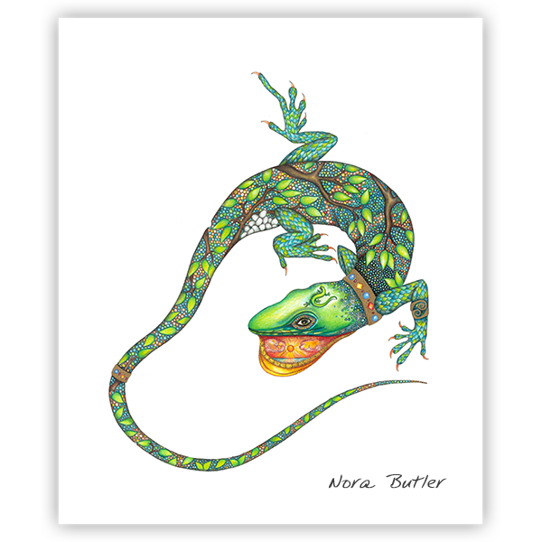 Chameleon Print by Nora Butler