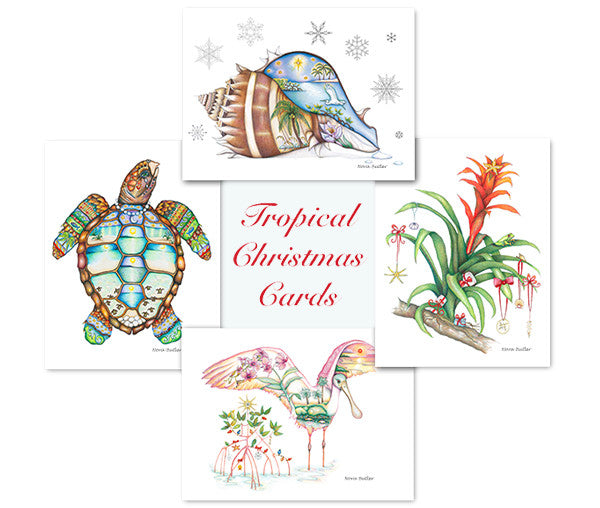 Tropical Christmas Card Package (Set of 5)