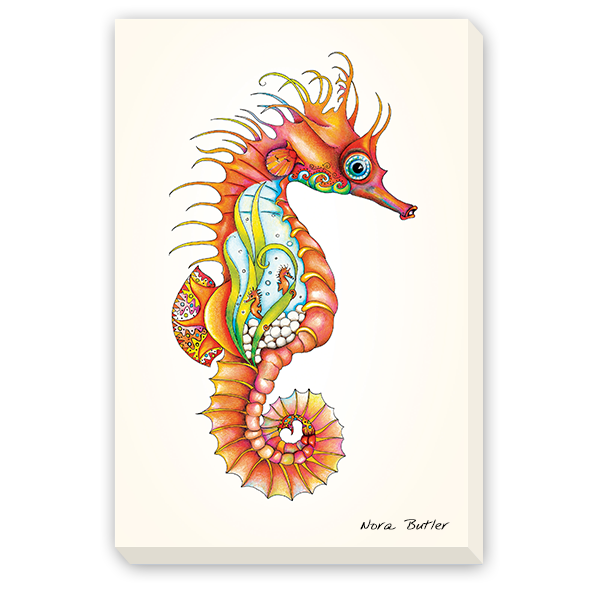 Giclees on Canvas - Reef Rider Seahorse 