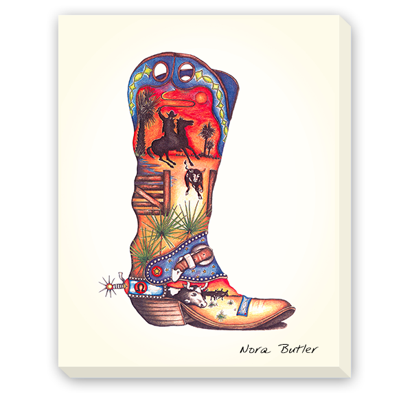 Giclees on Canvas - Stampede Boot