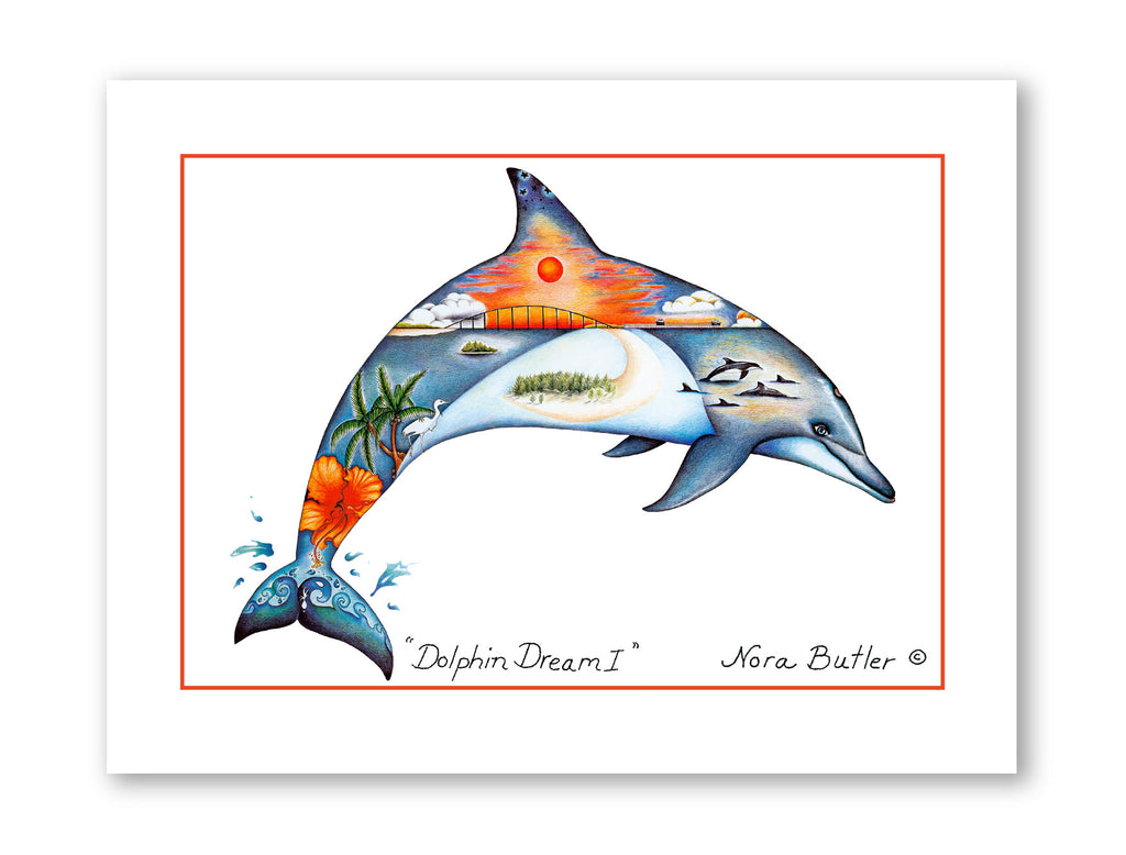 Dolphin Dream I Notecard