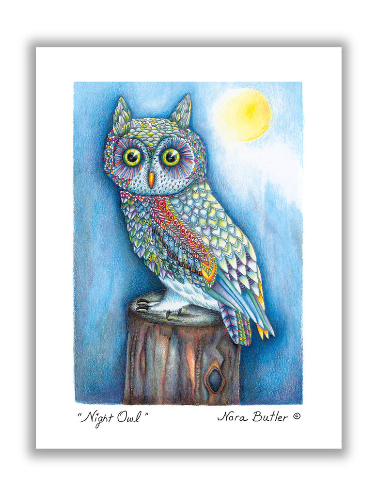 Night Owl Notecard