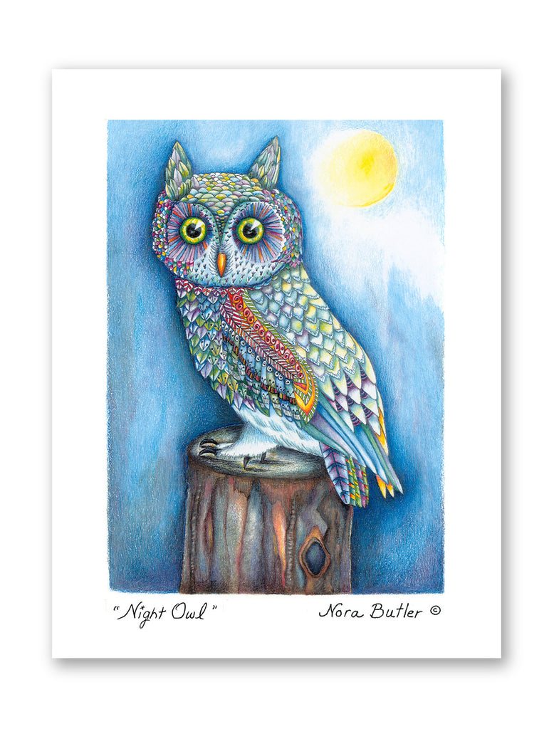 Night Owl Notecard
