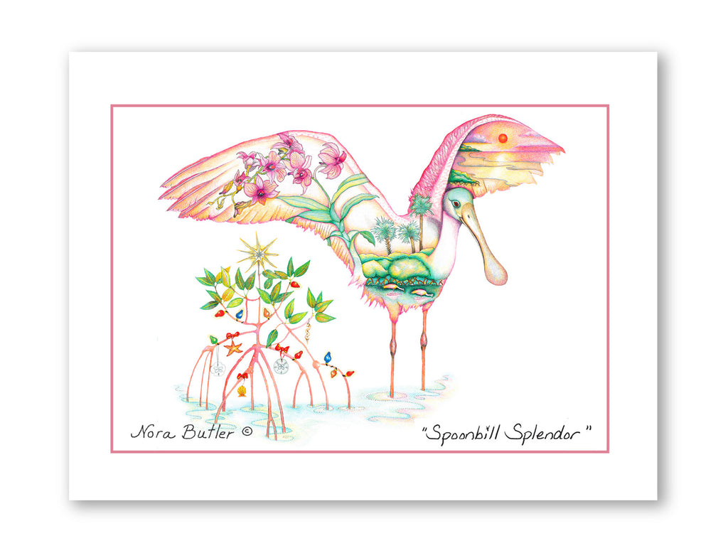 Spoonbill Splendor Notecard