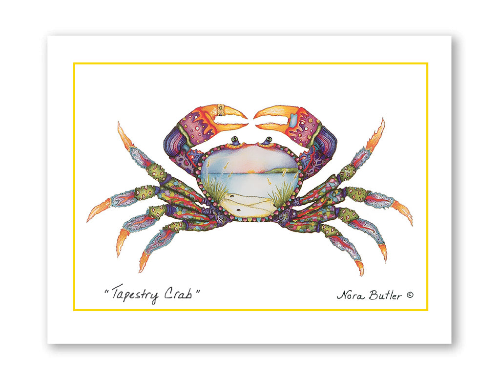 Tapestry Crab Notecard